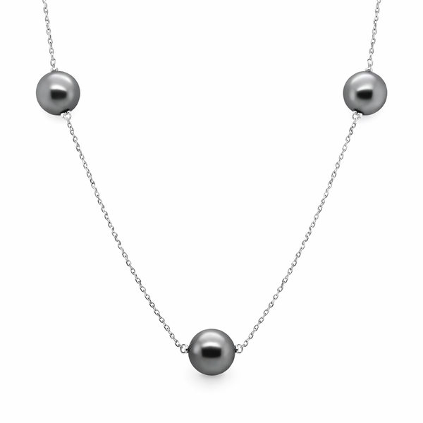 18K White Gold Tahitian Pearl Necklace Gary J. Long Jewelers Stockton, CA