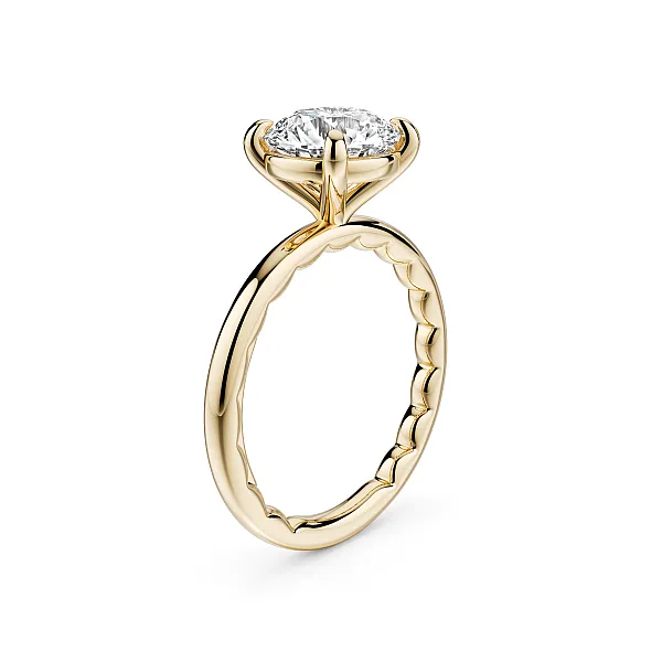 14K Yellow Gold 4-Prong Solitaire Setting Image 2 Gary J. Long Jewelers Stockton, CA