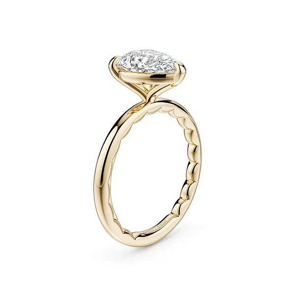 14K Yellow Gold 3-Prong Solitaire Setting Image 2 Gary J. Long Jewelers Stockton, CA