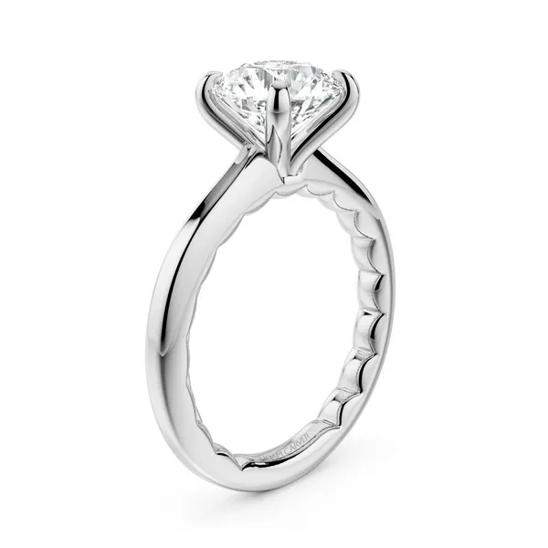 14K White Gold 4-Prong Solitaire Setting Image 2 Gary J. Long Jewelers Stockton, CA