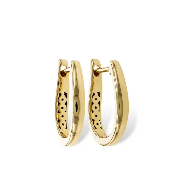 14K Yellow Gold Polished Huggie Style Earrings Gary J. Long Jewelers Stockton, CA