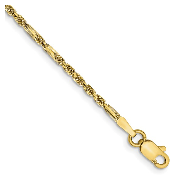 14K Yellow Gold Milano Rope Bracelet Gary J. Long Jewelers Stockton, CA
