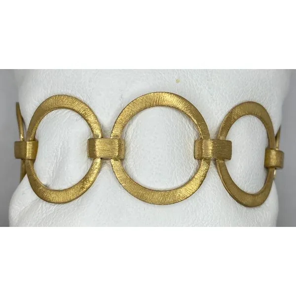 Yellow Large Link Ice Etched Circle Bracelet Gary J. Long Jewelers Stockton, CA