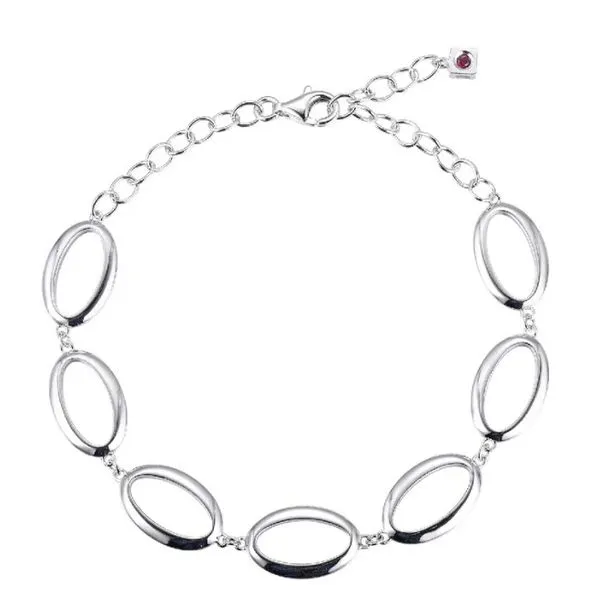Sterling Silver Oval Open Link Bracelet Gary J. Long Jewelers Stockton, CA