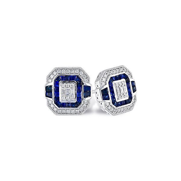 Allison Kaufman 14K White Gold Colored Stone Earrings Godwin Jewelers, Inc. Bainbridge, GA
