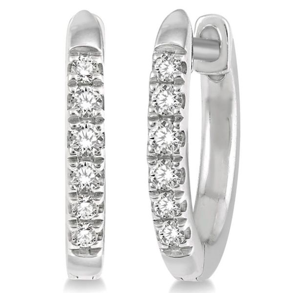 AD 10K White Gold Diamond Earrings Godwin Jewelers, Inc. Bainbridge, GA