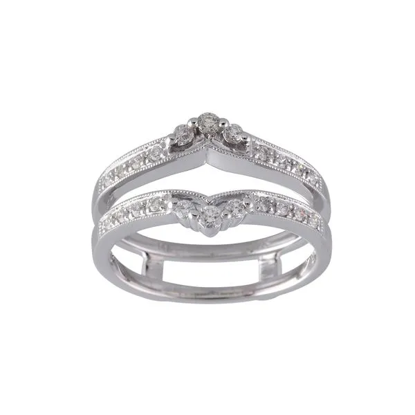 14Kt White Gold Ring Guard Women's Wedding Band similar item image