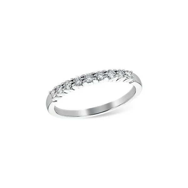 14Kt White Gold 9 Stone Women's Wedding Band similar item image