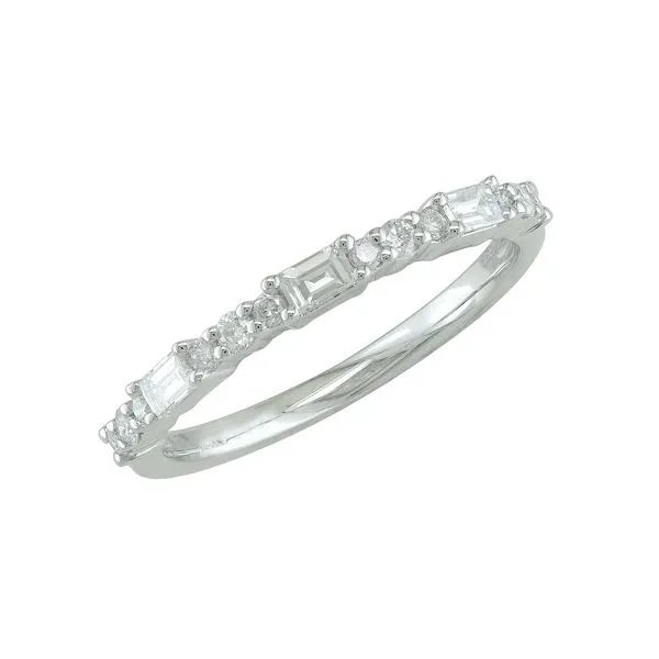 Women's 14K White Gold Diamond and Blue Gemstone Band Godwin Jewelers, Inc. Bainbridge, GA