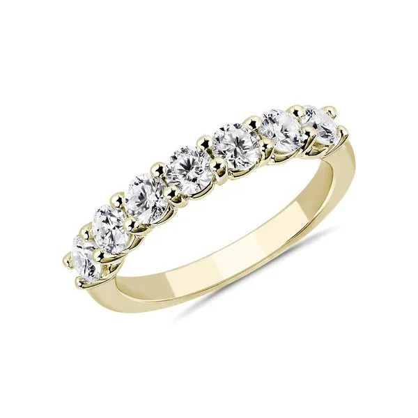Women's 14K White Gold 1CT. T.W. 9 Stone Wedding Band Godwin Jewelers, Inc. Bainbridge, GA