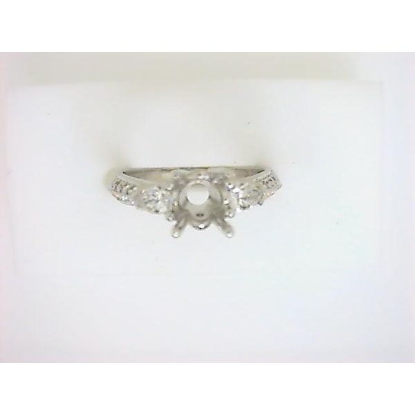 NJ 18K White Gold Diamond Semi-Mount Ring Godwin Jewelers, Inc. Bainbridge, GA