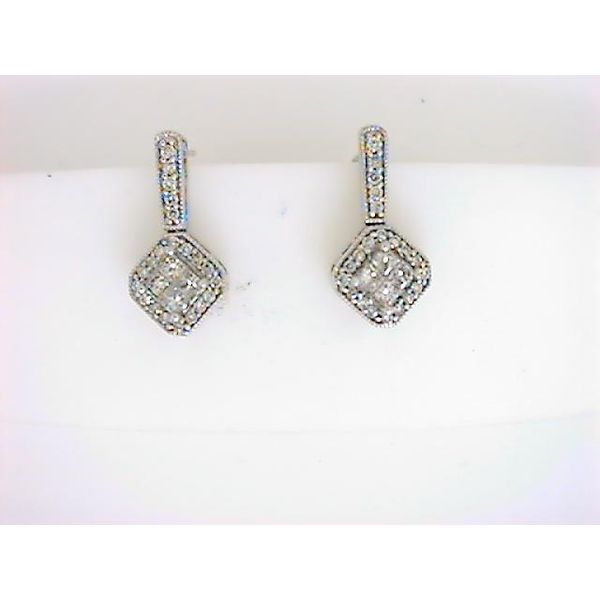 DD 14K White Gold Diamond Earrings Godwin Jewelers, Inc. Bainbridge, GA