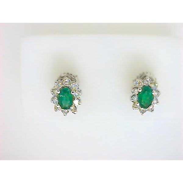 RGC 14K White Gold Colored Stone Earrings Godwin Jewelers, Inc. Bainbridge, GA