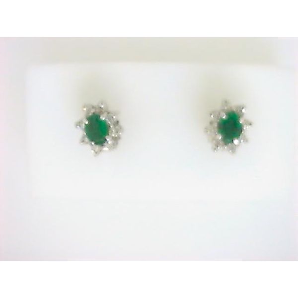 RGC 14K White Gold Colored Stone Earrings Godwin Jewelers, Inc. Bainbridge, GA