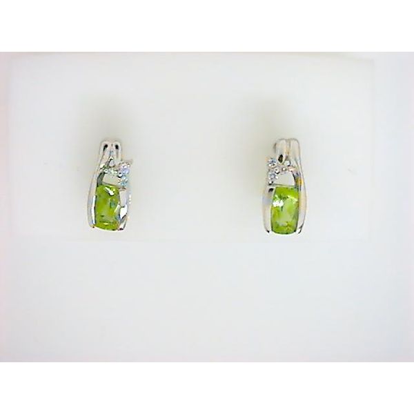 SIM 14K White Gold Colored Stone Earrings Godwin Jewelers, Inc. Bainbridge, GA