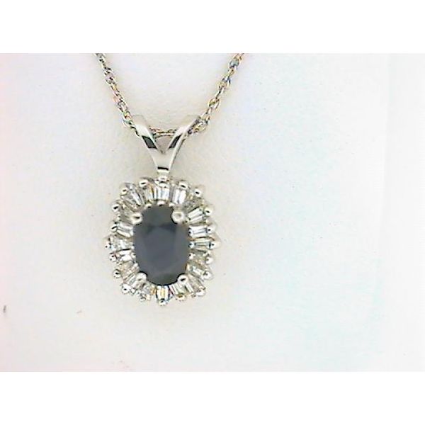 SMM 14K White Gold Colored Stone Pendant Godwin Jewelers, Inc. Bainbridge, GA