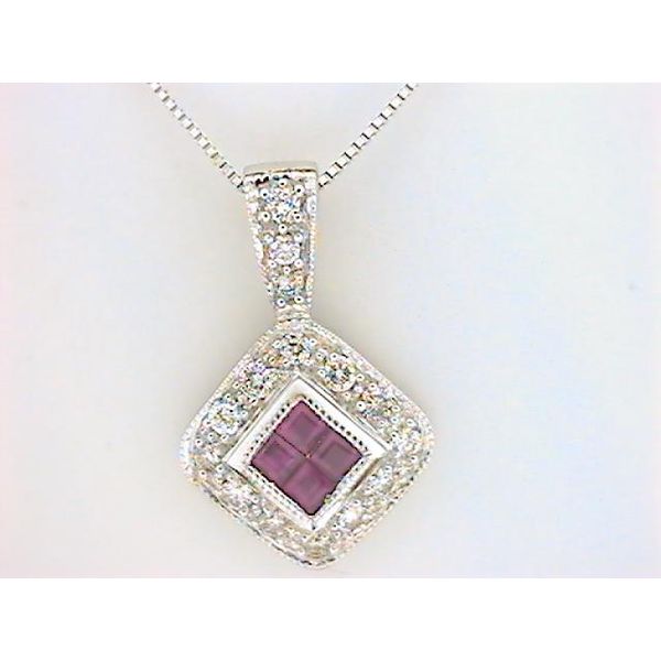 SMM 14K White Gold Colored Stone Pendant Godwin Jewelers, Inc. Bainbridge, GA