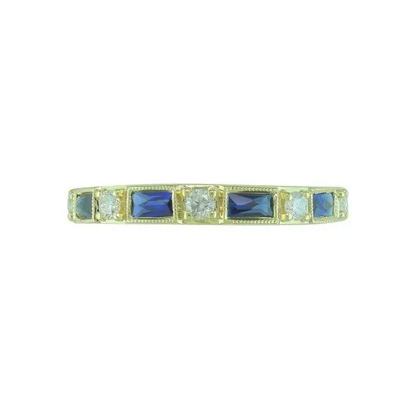 Women's 14K Yellow Gold Diamond and Sapphire Ring Godwin Jewelers, Inc. Bainbridge, GA