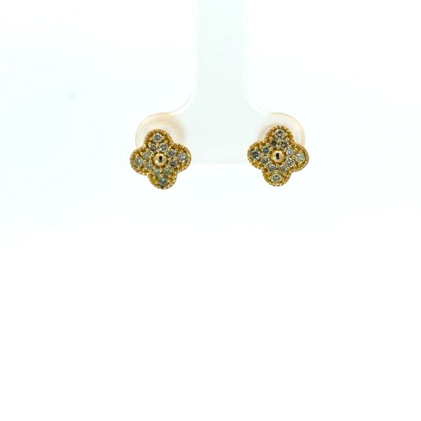 Yellow 14 Karat Diamond Earrings Golden Gifts Jewelry Milford, PA