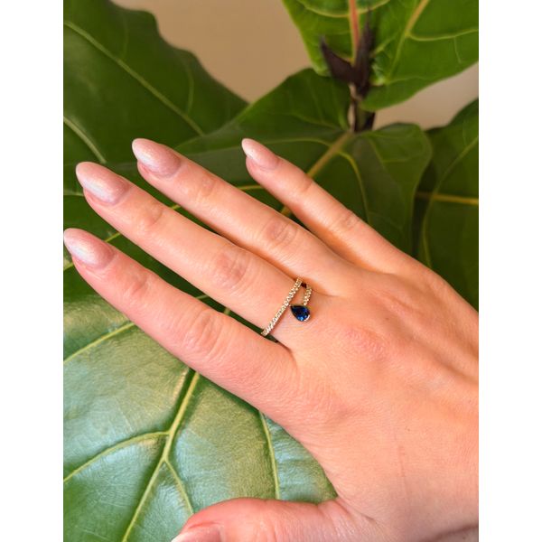 14 Karat Yellow Gold Sapphire and Diamond Fashion Ring Image 5 Golden Gifts Jewelry Milford, PA