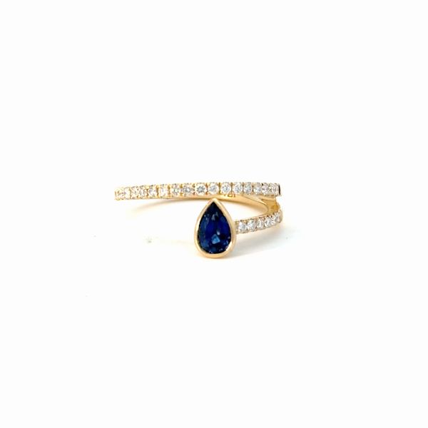 14 Karat Yellow Gold Sapphire and Diamond Fashion Ring Golden Gifts Jewelry Milford, PA