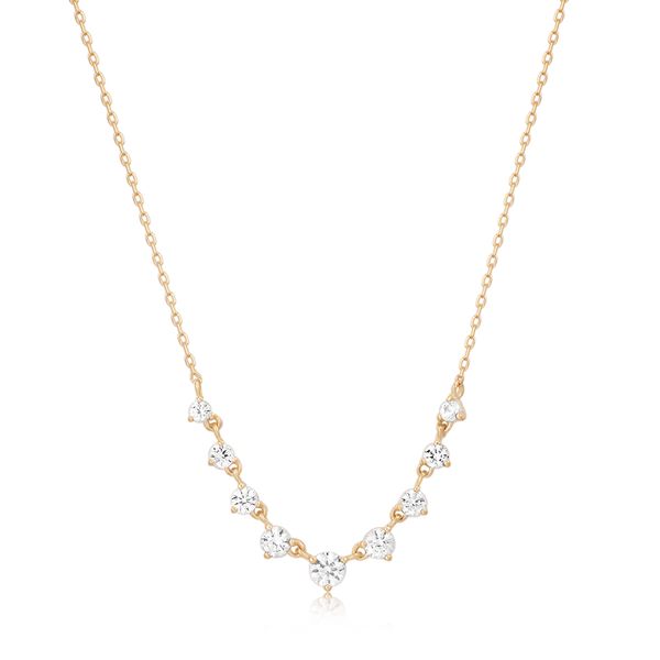 ROSAMUND | Rose Cut White Sapphire Necklace Golden Gifts Jewelry Milford, PA
