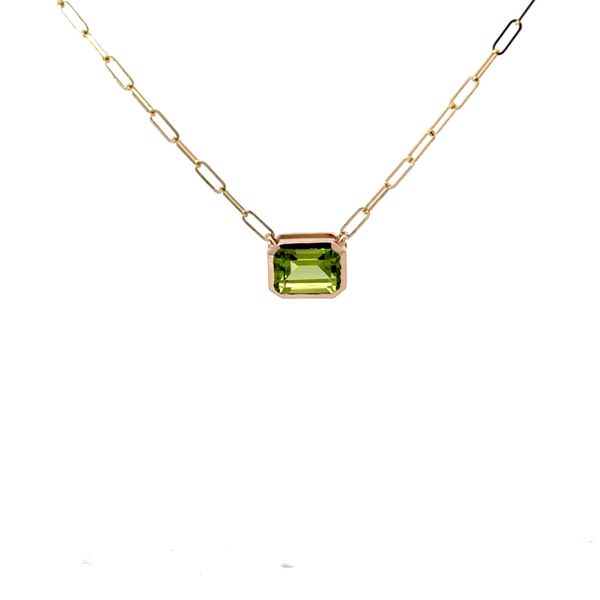 14K Yellow Gold Emerald Peridot Necklace Golden Gifts Jewelry Milford, PA