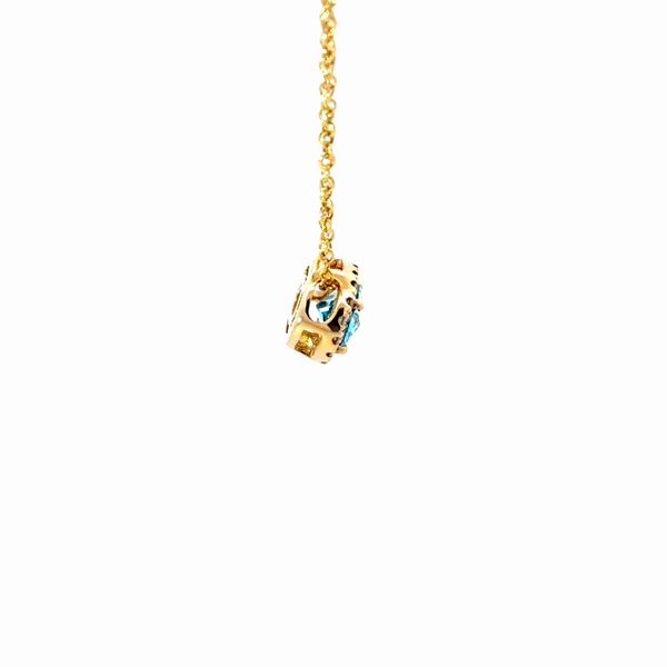 14K Yellow Blue Topaz Necklace Image 2 Golden Gifts Jewelry Milford, PA