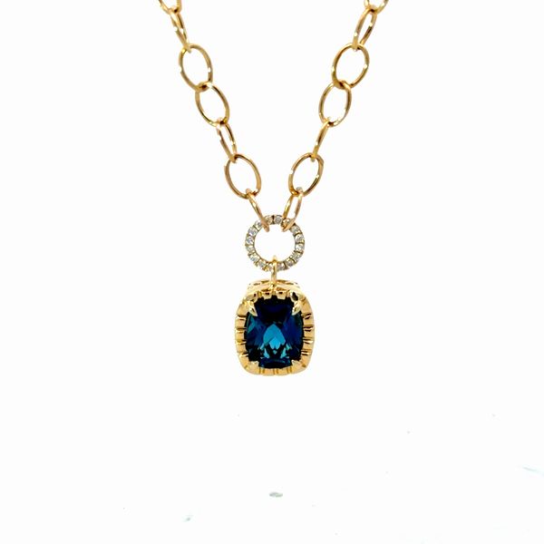 14K Yellow London Blue Topaz Necklace Golden Gifts Jewelry Milford, PA
