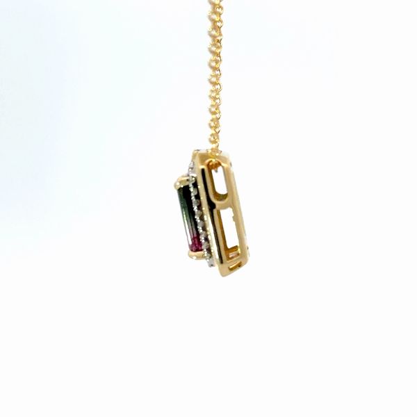14K Yellow Watermelon Tourmaline Necklace Image 4 Golden Gifts Jewelry Milford, PA