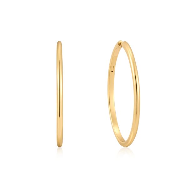 Gold Plain Oversized Hoops Golden Gifts Jewelry Milford, PA