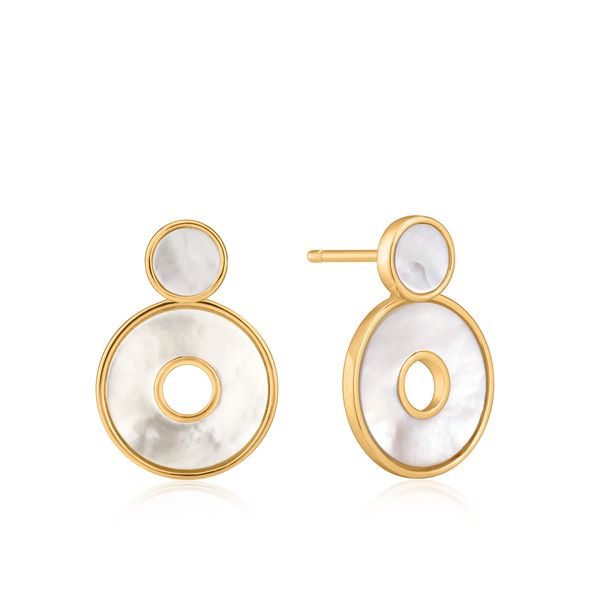 Mother of Pearl Disc Ear Jackets Golden Gifts Jewelry Milford, PA