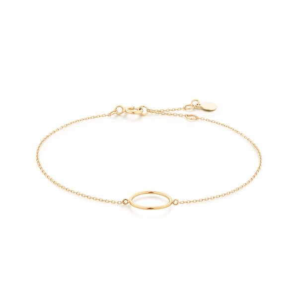 14K Yellow Gold Open Circle Bracelet Golden Gifts Jewelry Milford, PA