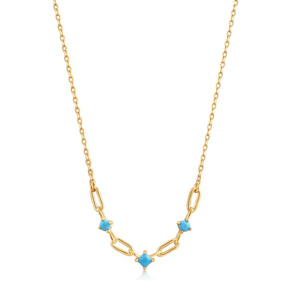 Turquoise Link Necklace Golden Gifts Jewelry Milford, PA