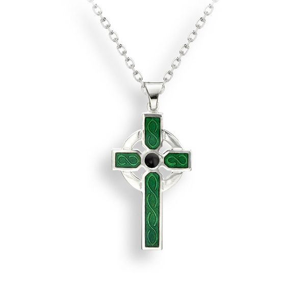 Sterling Silver Green Celtic Cross Necklace Golden Gifts Jewelry Milford, PA