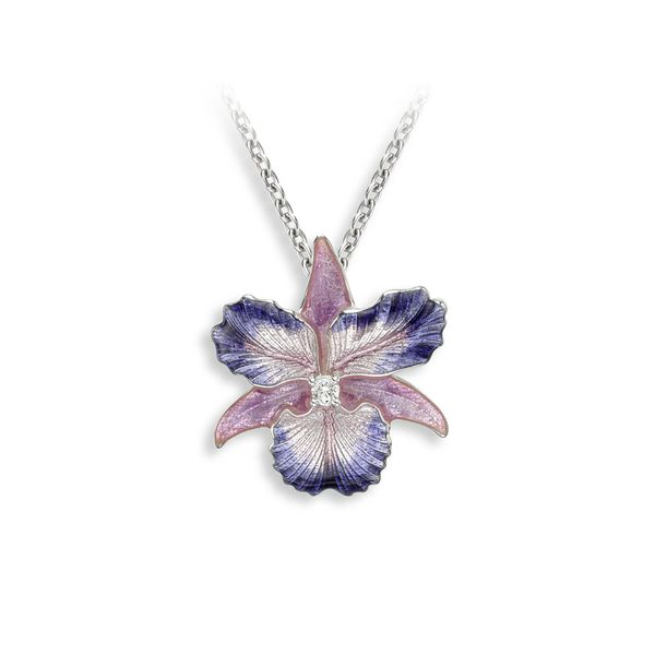 Sterling Silver Purple-Pink Orchid Necklace Golden Gifts Jewelry Milford, PA