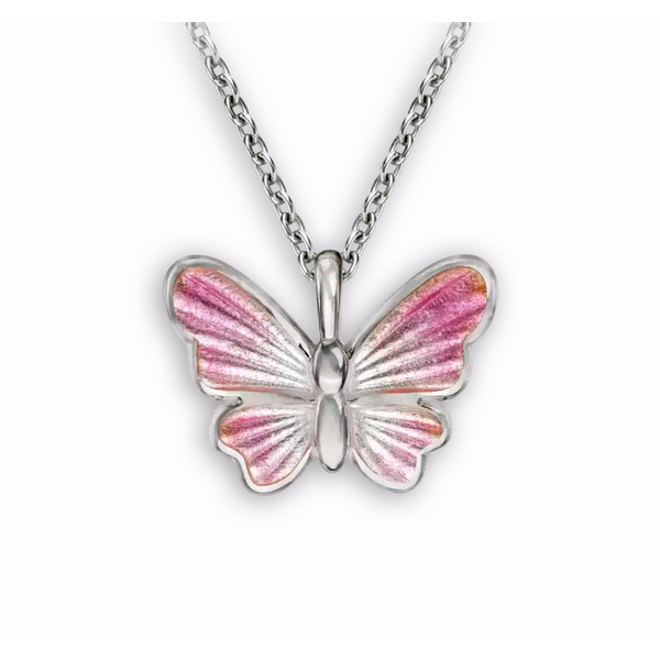 Sterling Silver Pink Butterfly Necklace Golden Gifts Jewelry Milford, PA