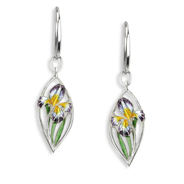 Purple Iris Sterling Silver Earrings Golden Gifts Jewelry Milford, PA