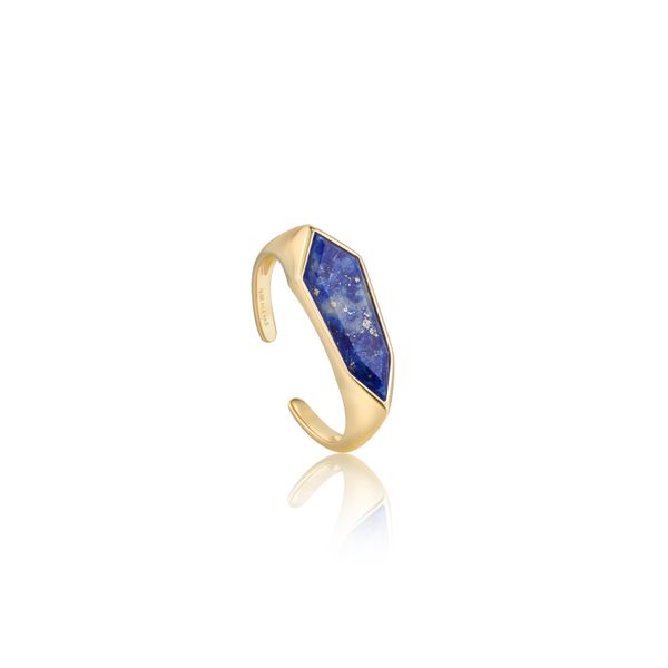 Lapis Emblem Adjustable Ring Golden Gifts Jewelry Milford, PA
