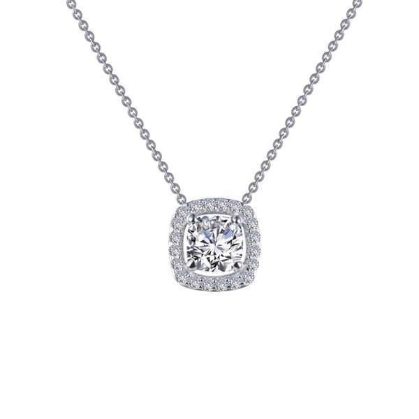 Cushion-Cut Halo Necklace Golden Gifts Jewelry Milford, PA