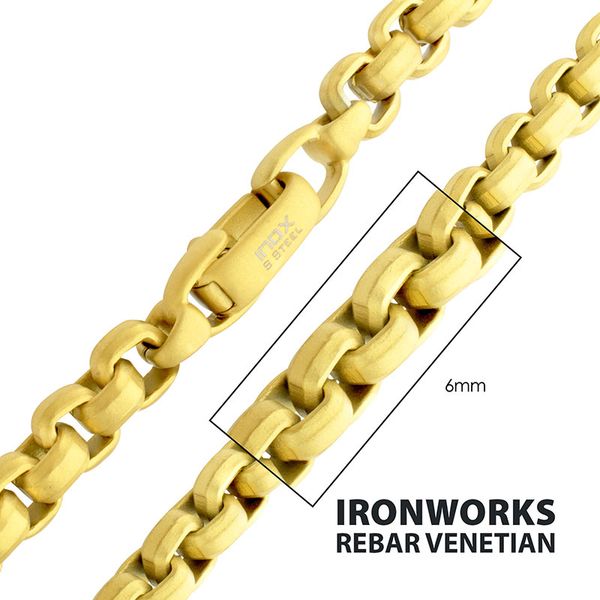 Matte 18Kt Gold IP Stainless Steel Bold Box Chain Necklace Golden Gifts Jewelry Milford, PA