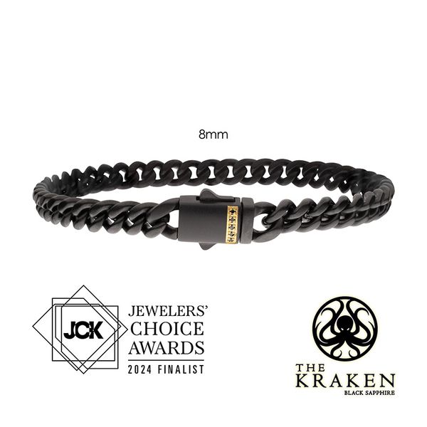 Stainless Steel Black Sapphire Miami Cuban Chain Bracelet Golden Gifts Jewelry Milford, PA