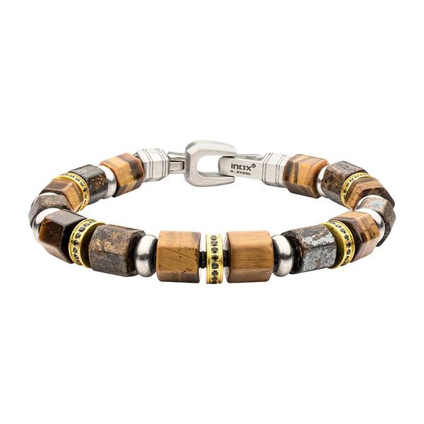 Bronzite and Tiger Eye Bead Bracelet Golden Gifts Jewelry Milford, PA