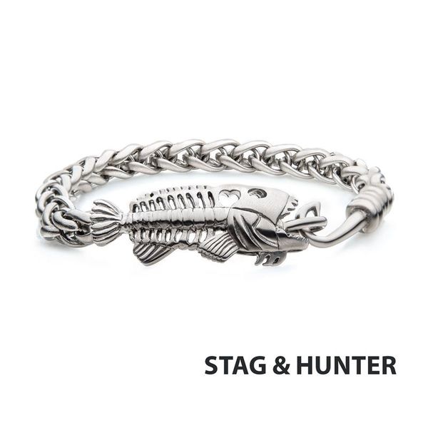 Stainless Steel Wheat Chain Fishbone Bracelet Golden Gifts Jewelry Milford, PA