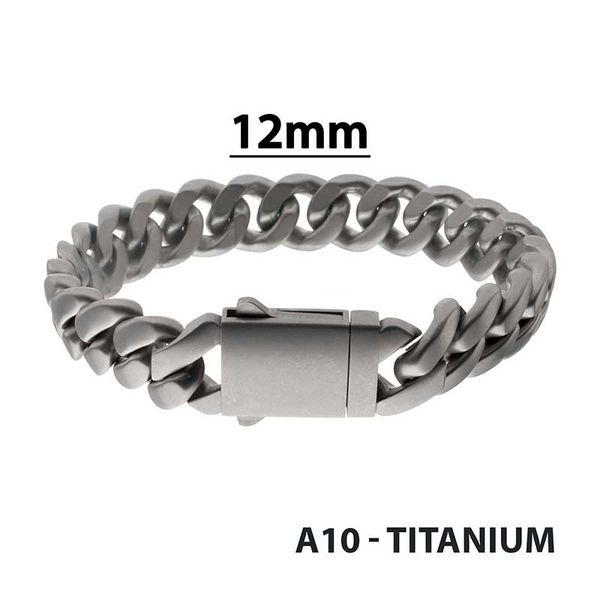 Titanium Matte Curb Chain Bracelet Golden Gifts Jewelry Milford, PA