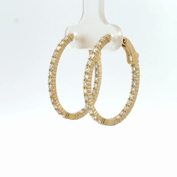 Yellow 14Kt Lab Diamond Earrings Image 3 Golden Gifts Jewelry Milford, PA