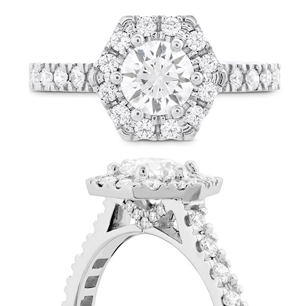 Hearts On Fire Hexagonal Engagement Ring Image 4 Goldstein's Jewelers Mobile, AL