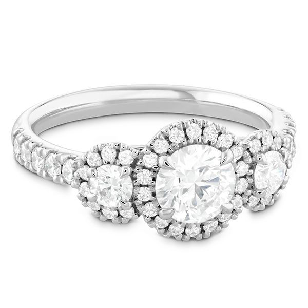 Hearts On Fire Integrity 3-Stone Engagement Ring Image 2 Goldstein's Jewelers Mobile, AL