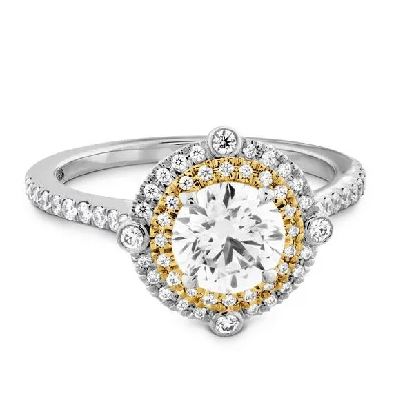 Hearts On Fire Double Halo Compass Engagement Ring Goldstein's Jewelers Mobile, AL