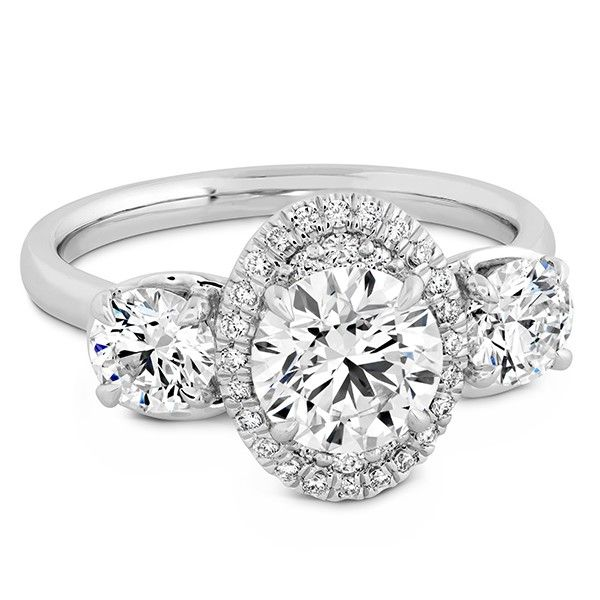 Hearts On Fire Juliette 3-Stone Engagement Ring Image 2 Goldstein's Jewelers Mobile, AL